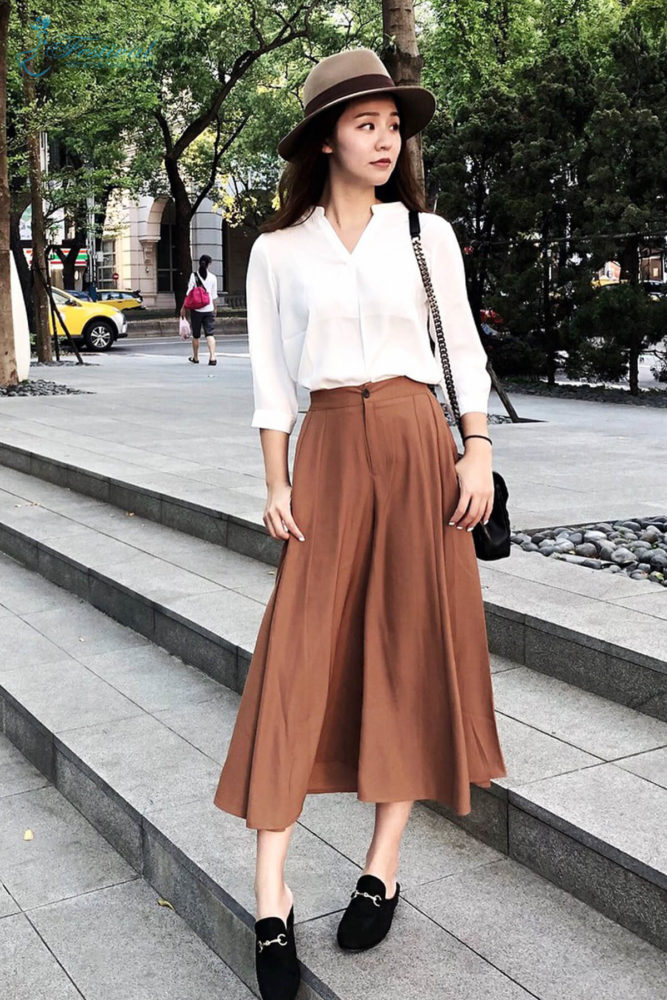 Áo (Blouse - Sơ mi) + chân váy midi - Mix Đồ Công Sở Mùa Thu 2018 - Ảnh 2