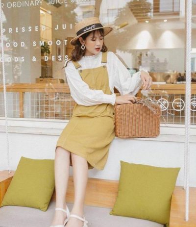 Mẫu đầm yếm mặc vào dễ thương lạ thường