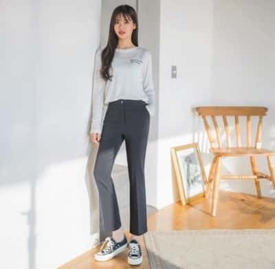 Thun dài tay cùng quần âu cũng xinh lắm nè